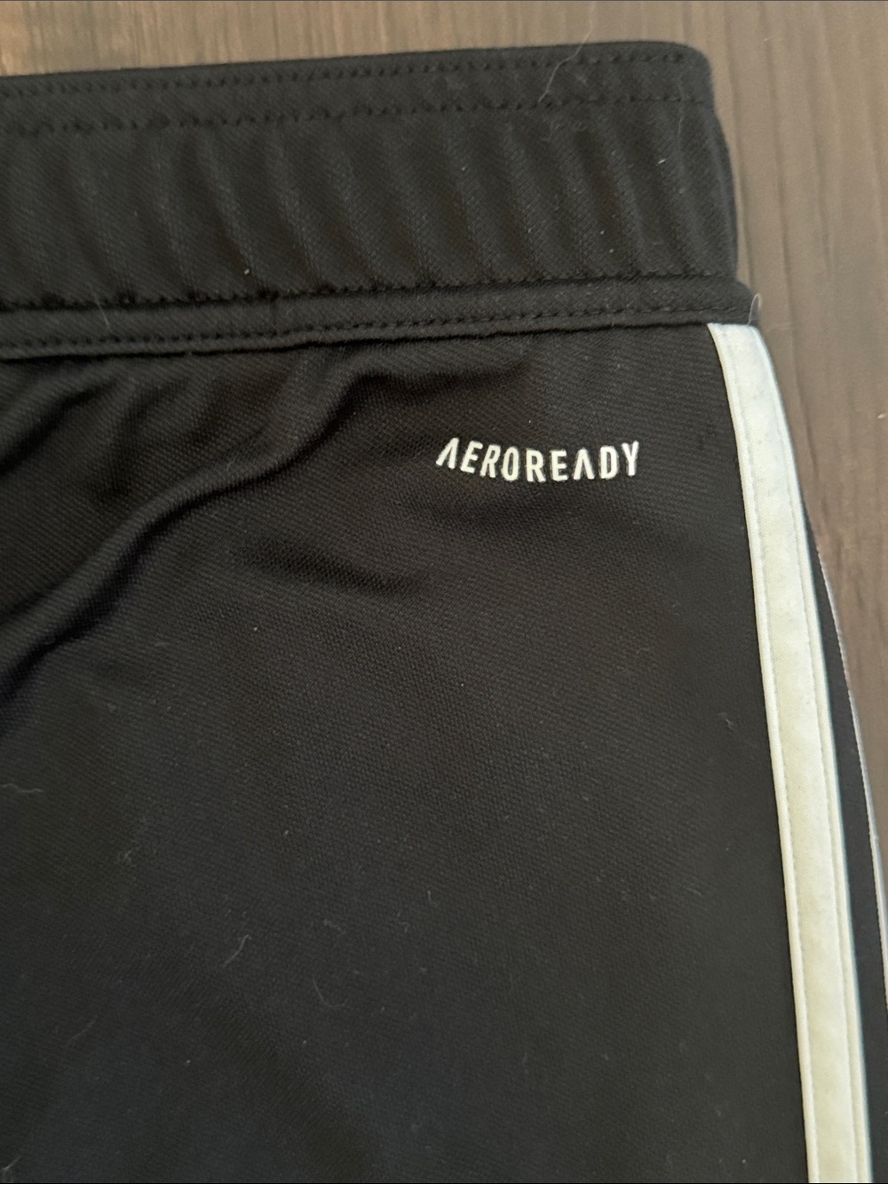 Adidas Mens Joggers Track Pants Three Stripes Black White Large Zippered Ankle - Picture 7 of 8
